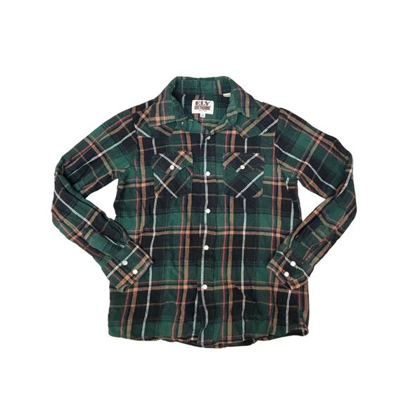 Ely Cattleman Western Shirt - Boys Size Medium - Flannel - Picture 1 of 11